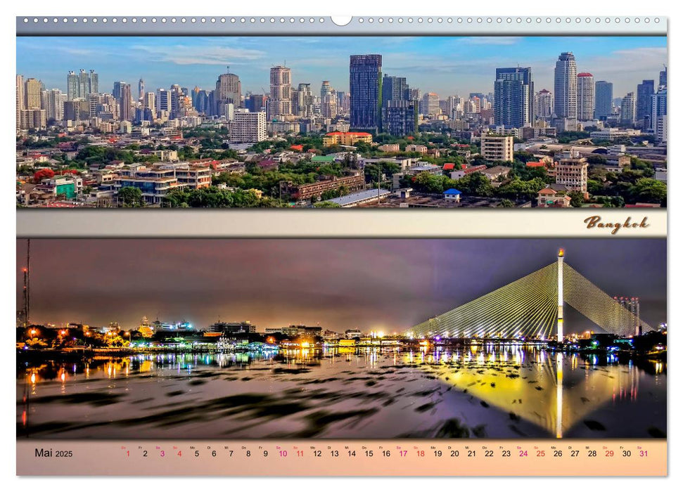 Städte der Welt, Panoramen (CALVENDO Wandkalender 2025)