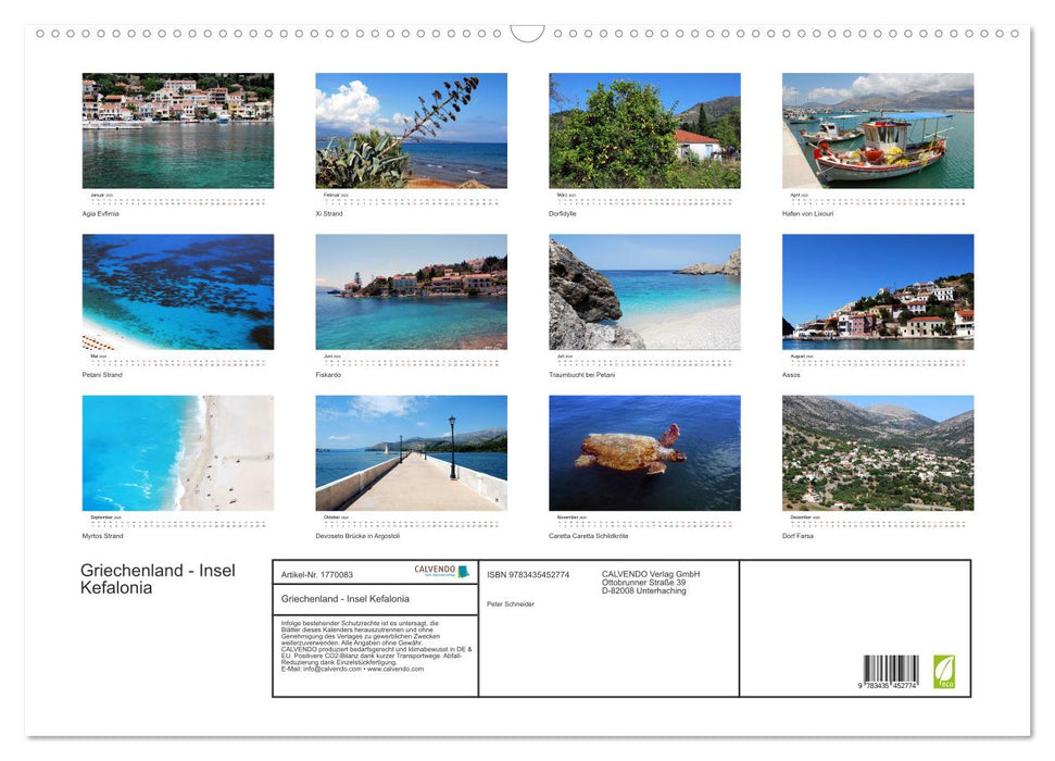 Griechenland - Insel Kefalonia (CALVENDO Wandkalender 2025)