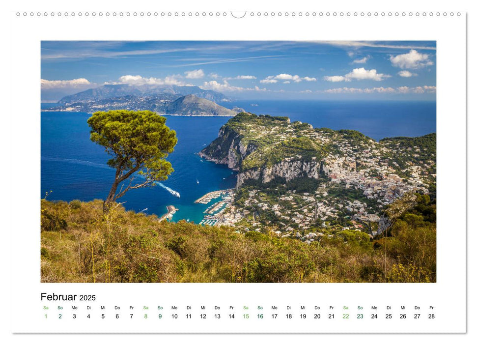 Sehnsuchtsinseln Capri und Ischia (CALVENDO Premium Wandkalender 2025)