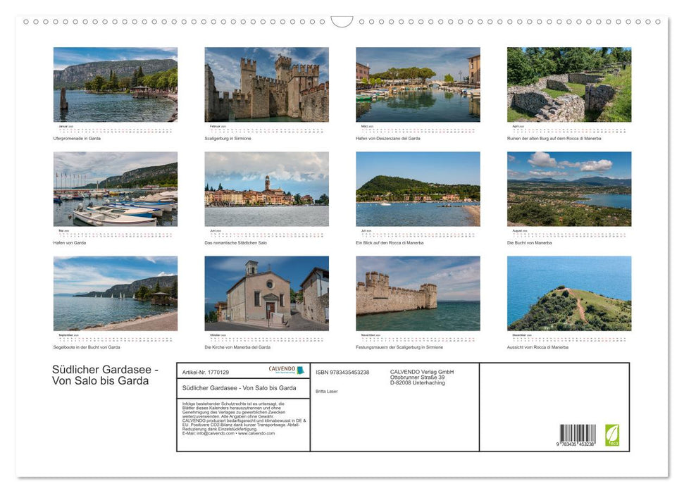 Südlicher Gardasee - Von Salo bis Garda (CALVENDO Wandkalender 2025)