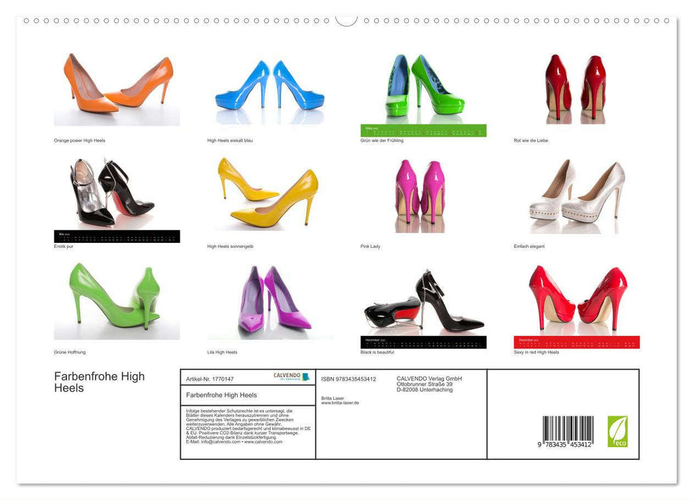 Farbenfrohe High Heels (CALVENDO Premium Wandkalender 2025)