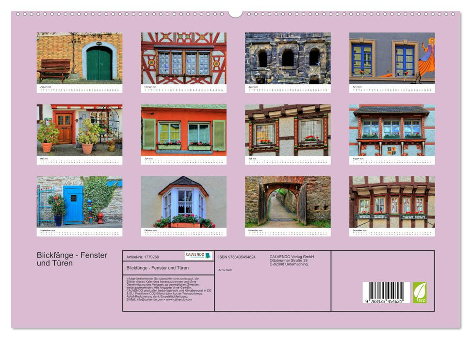 Blickfänge - Fenster und Türen (CALVENDO Premium Wandkalender 2025)