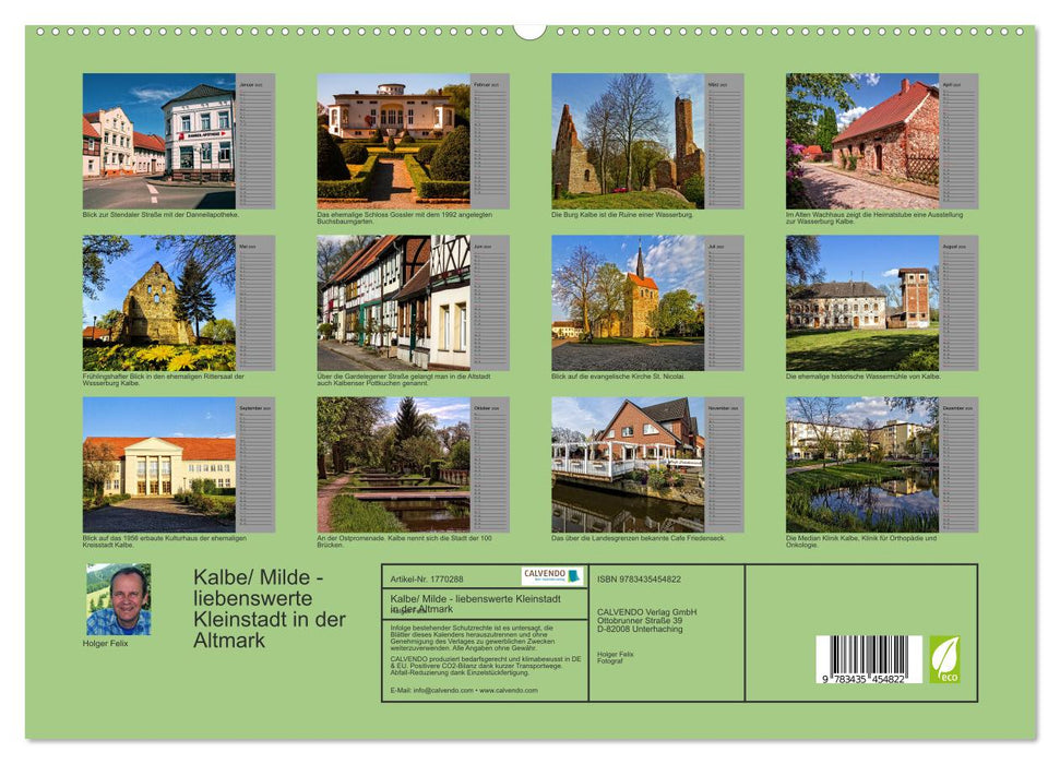 Kalbe/ Milde - liebenswerte Kleinstadt in der Altmark (CALVENDO Premium Wandkalender 2025)