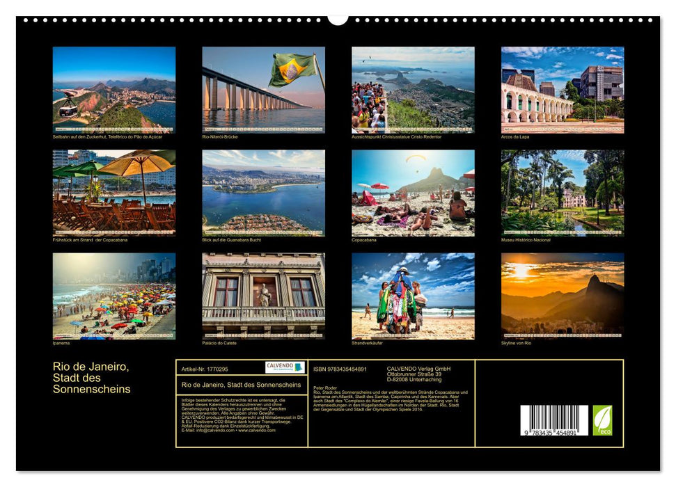 Rio de Janeiro, Stadt des Sonnenscheins (CALVENDO Premium Wandkalender 2025)