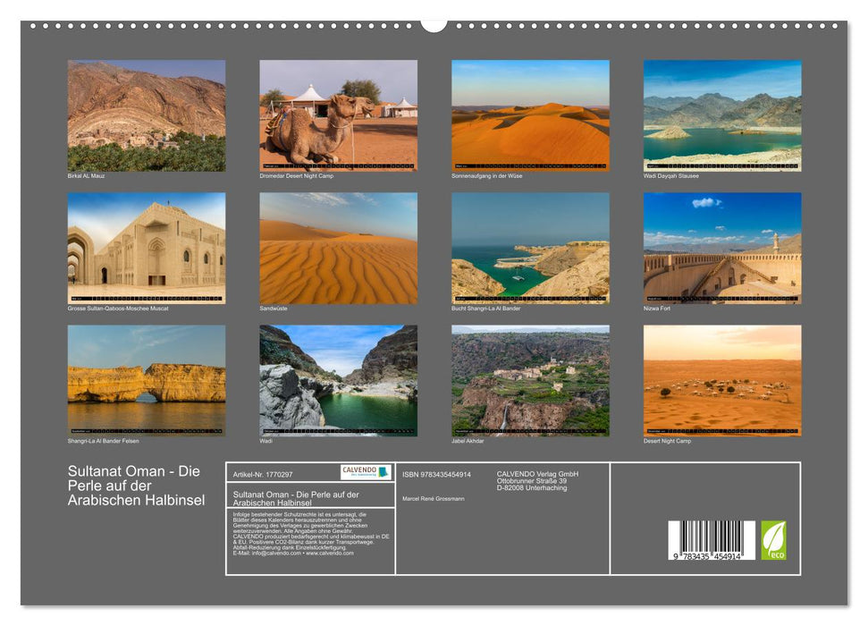 Sultanat Oman - Die Perle auf der Arabischen Halbinsel (CALVENDO Premium Wandkalender 2025)