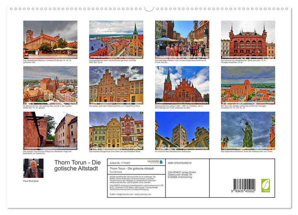 Thorn Torun - Die gotische Altstadt (CALVENDO Premium Wandkalender 2025)