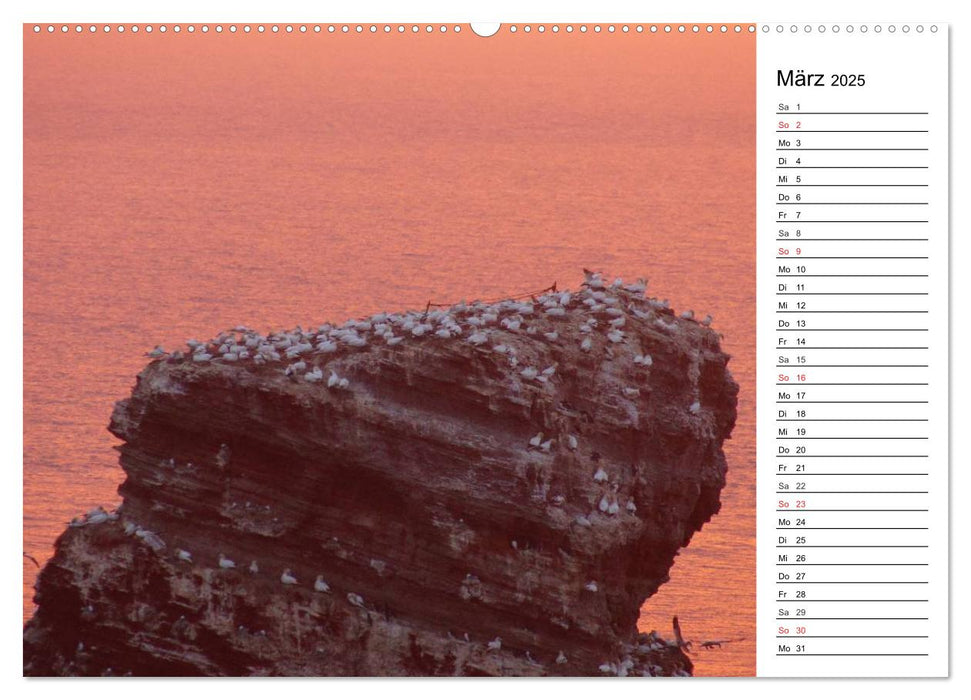 Abend in Helgoland (CALVENDO Premium Wandkalender 2025)