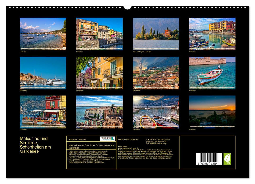 Malcesine und Sirmione, Schönheiten am Gardasee (CALVENDO Premium Wandkalender 2025)