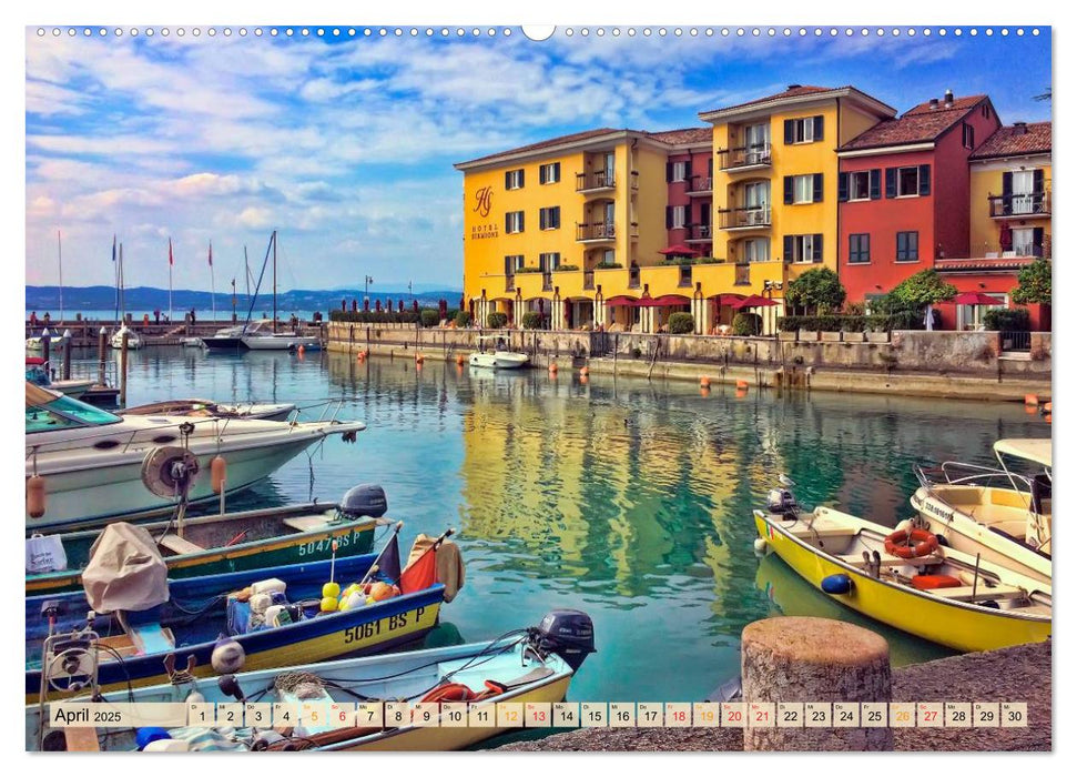 Malcesine und Sirmione, Schönheiten am Gardasee (CALVENDO Premium Wandkalender 2025)