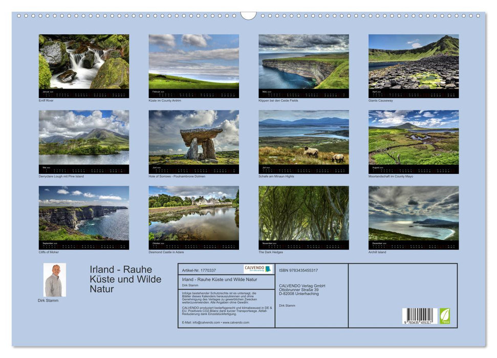 Irland - Rauhe Küste und Wilde Natur (CALVENDO Wandkalender 2025)