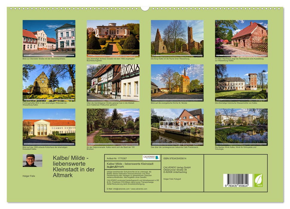 Kalbe/ Milde - liebenswerte Kleinstadt in der Altmark (CALVENDO Premium Wandkalender 2025)