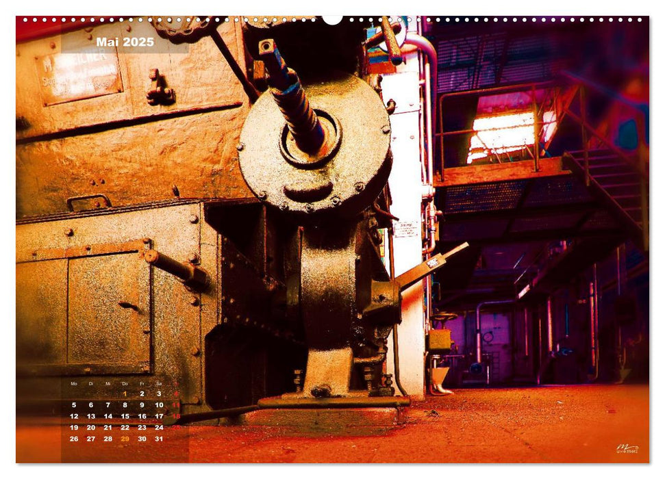 AUSSER BETRIEB - Industriekultur mit PopArt-Einflüssen (CALVENDO Premium Wandkalender 2025)