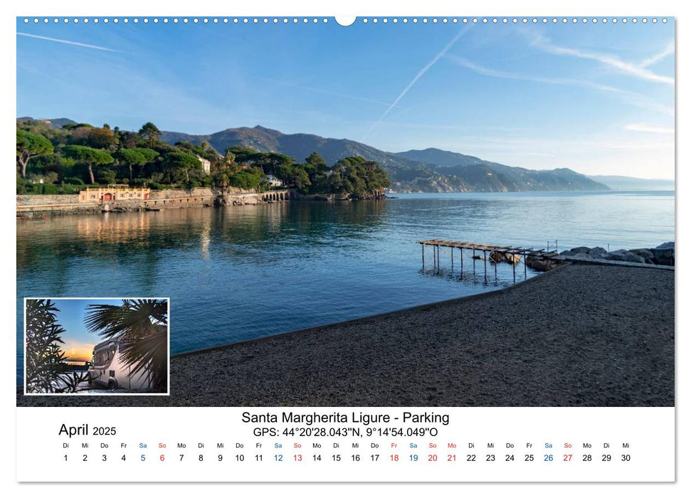 Mit dem Camper durch Italien - inklusiv GPS-Koordinaten (CALVENDO Premium Wandkalender 2025)