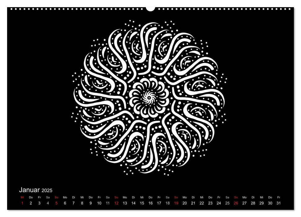 Entspannung und Ruhe durch Mandalas (CALVENDO Premium Wandkalender 2025)