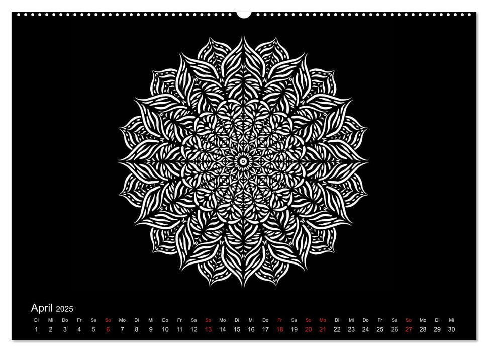 Entspannung und Ruhe durch Mandalas (CALVENDO Premium Wandkalender 2025)