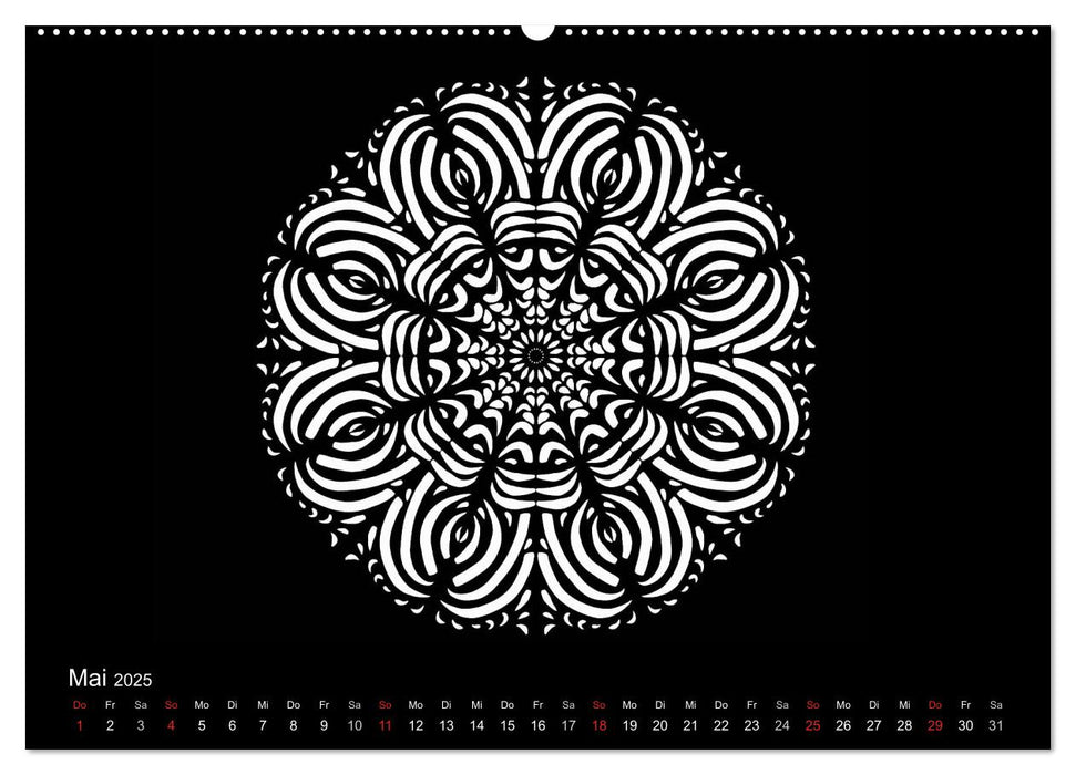 Entspannung und Ruhe durch Mandalas (CALVENDO Premium Wandkalender 2025)