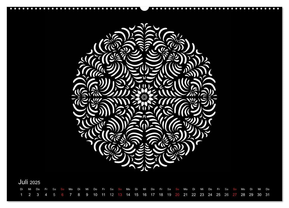 Entspannung und Ruhe durch Mandalas (CALVENDO Premium Wandkalender 2025)