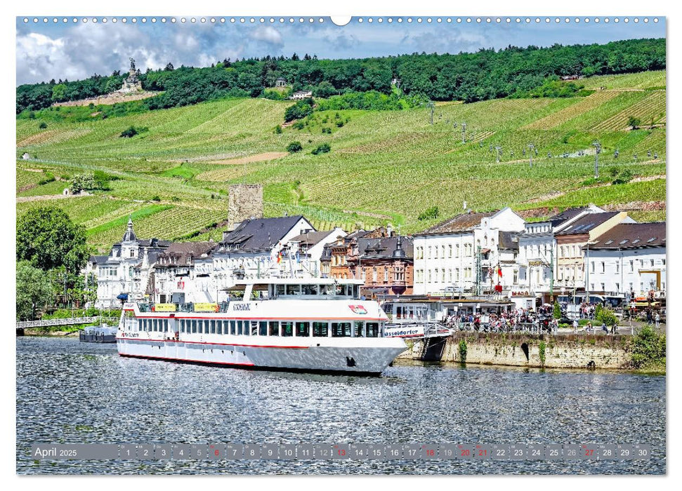 Rüdesheim - Rhein, Riesling, Romantik (CALVENDO Premium Wandkalender 2025)