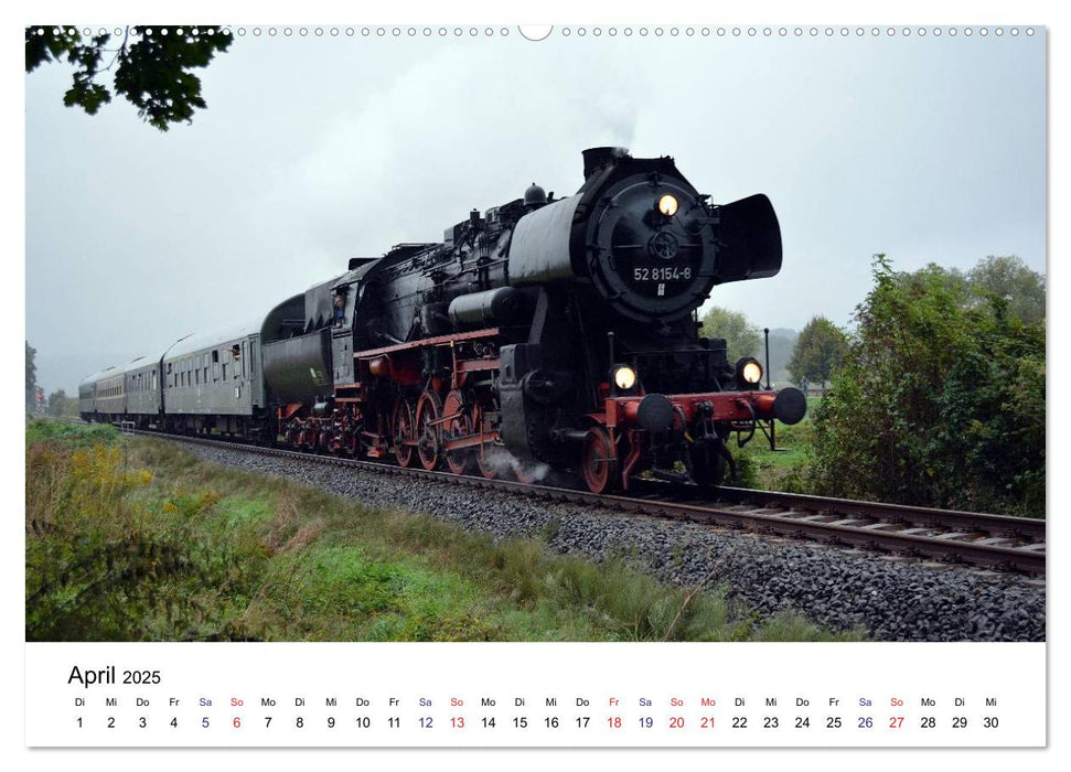 Feuer Wasser Kohle - Dampflokomotiven der Deutschen Reichsbahn (CALVENDO Premium Wandkalender 2025)