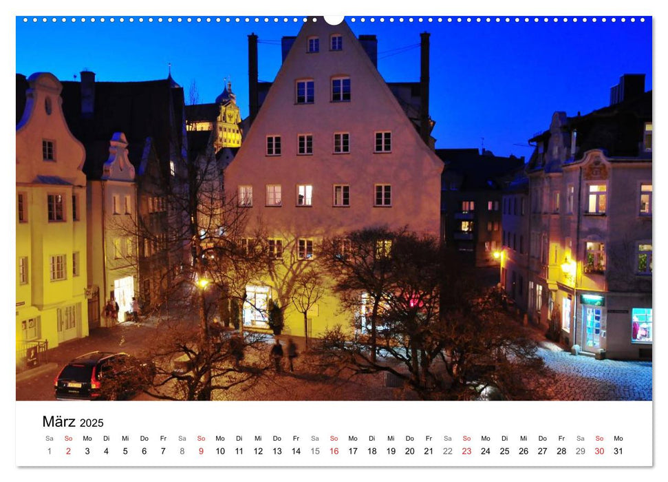 Augsburg – Die Highlights der schwäbischen Metropole (CALVENDO Premium Wandkalender 2025)