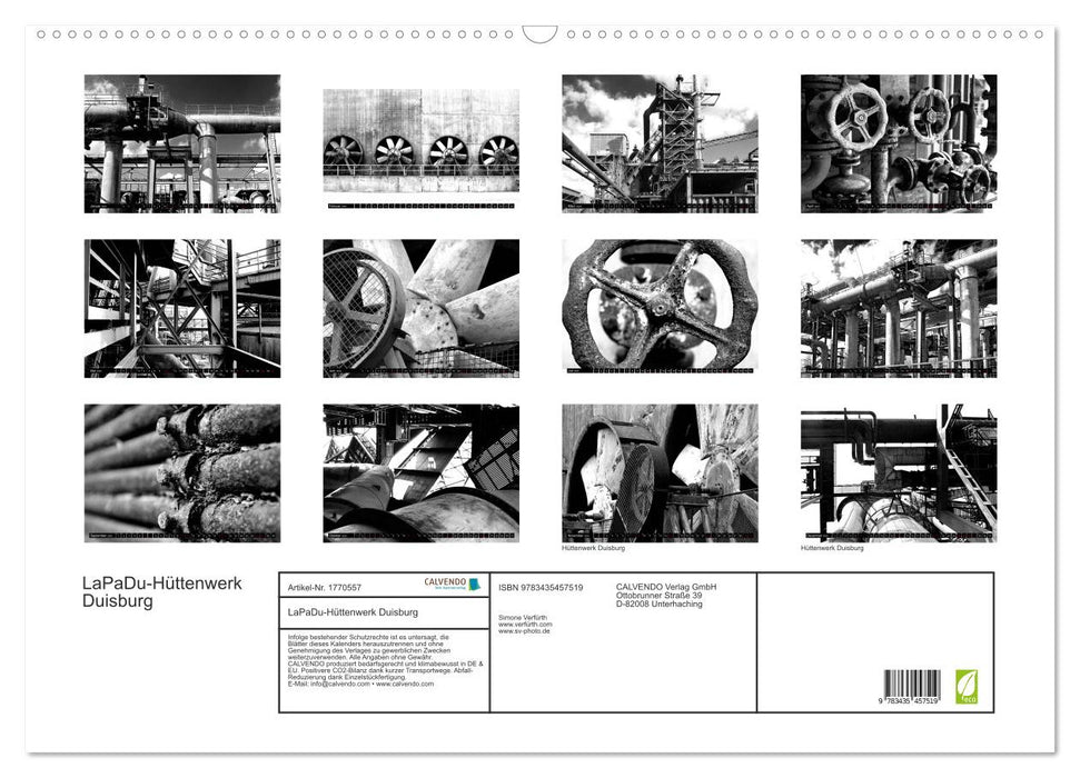 LaPaDu-Hüttenwerk Duisburg (CALVENDO Wandkalender 2025)