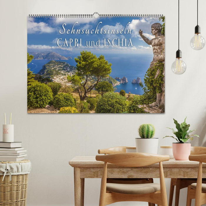 Sehnsuchtsinseln Capri und Ischia (CALVENDO Wandkalender 2025)