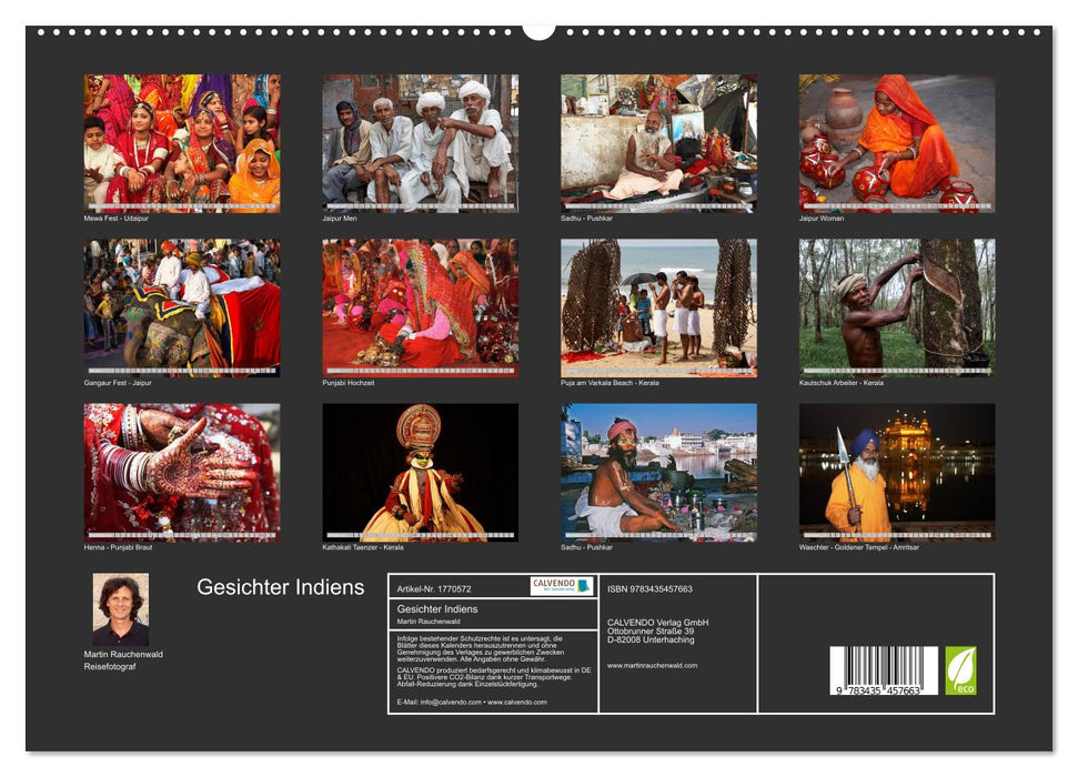 Gesichter Indiens (CALVENDO Premium Wandkalender 2025)