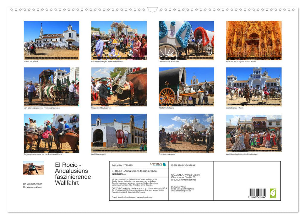 El Rocio - Andalusiens faszinierende Wallfahrt (CALVENDO Wandkalender 2025)