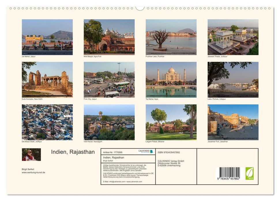 Indien, Rajasthan (CALVENDO Premium Wandkalender 2025)