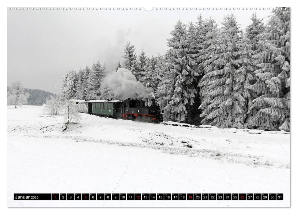 Bahnland Sachsen (CALVENDO Premium Wandkalender 2025)