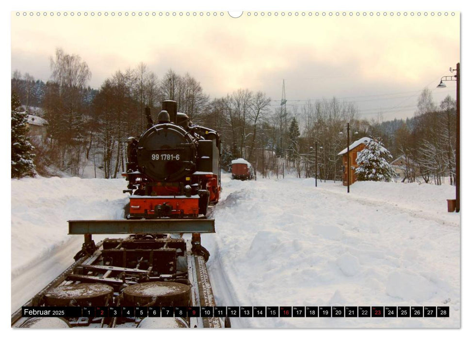 Bahnland Sachsen (CALVENDO Premium Wandkalender 2025)