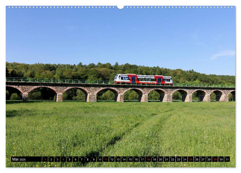 Bahnland Sachsen (CALVENDO Premium Wandkalender 2025)