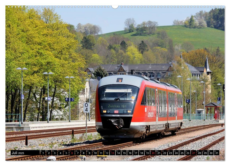 Bahnland Sachsen (CALVENDO Premium Wandkalender 2025)