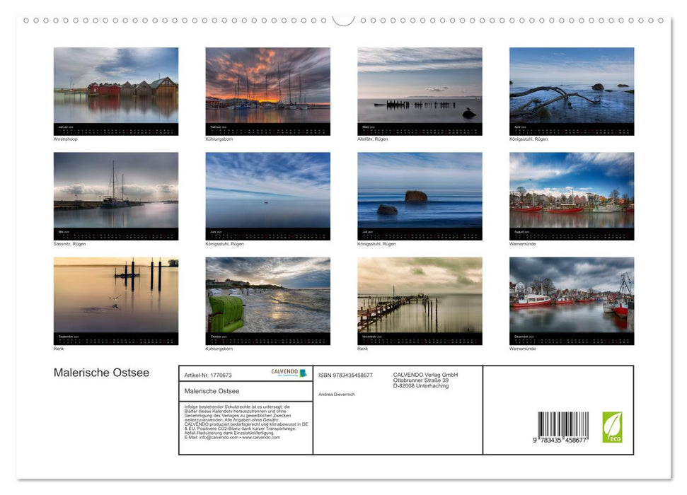 Malerische Ostsee (CALVENDO Premium Wandkalender 2025)