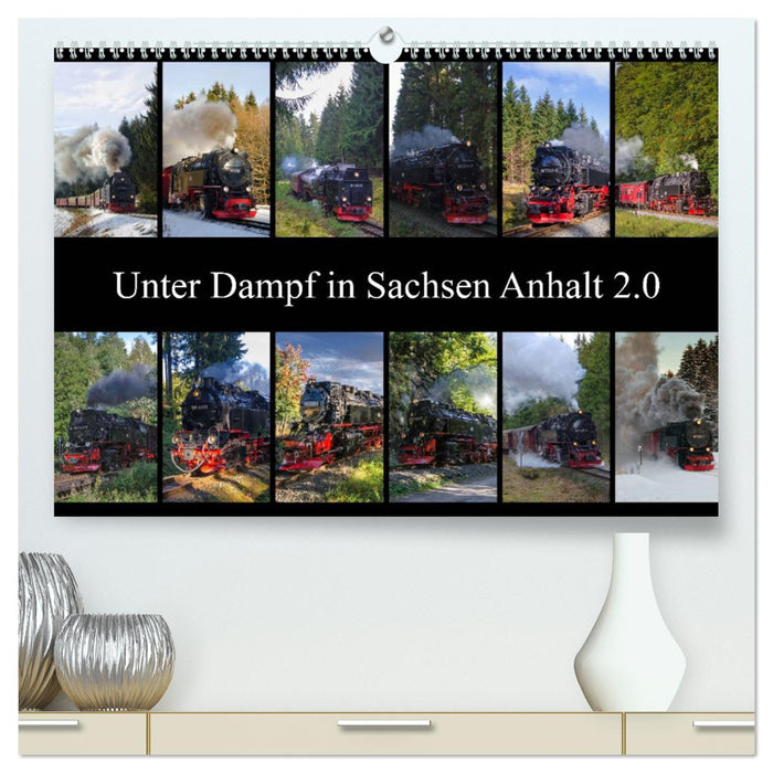 Unter Dampf in Sachsen Anhalt 2.0 (CALVENDO Premium Wandkalender 2025)