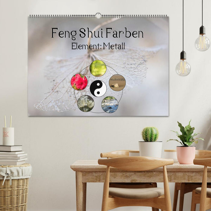 Feng Shui Farben - Element Metall (CALVENDO Wandkalender 2025)