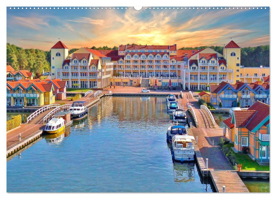 Schöne Häfen in Deutschland von Greetsiel bis Lindau (CALVENDO Premium Wandkalender 2025)