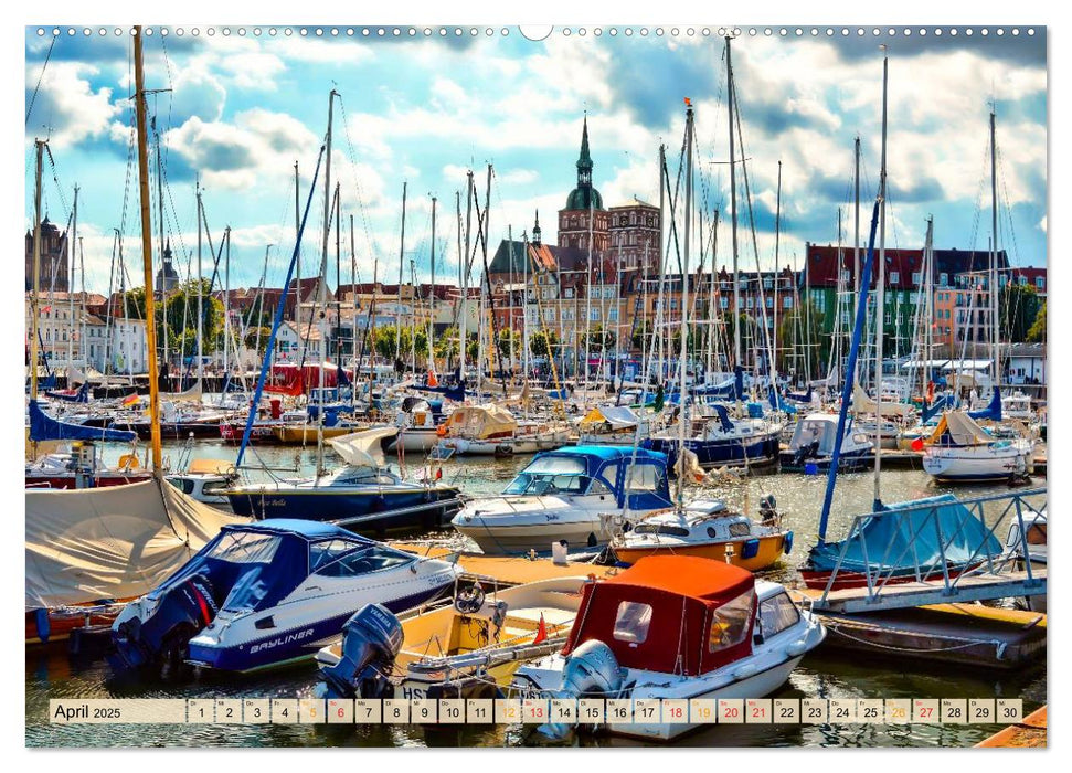 Schöne Häfen in Deutschland von Greetsiel bis Lindau (CALVENDO Premium Wandkalender 2025)