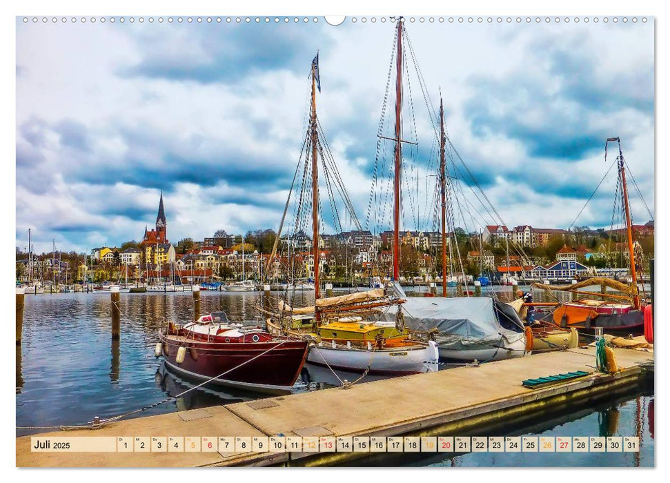 Schöne Häfen in Deutschland von Greetsiel bis Lindau (CALVENDO Premium Wandkalender 2025)