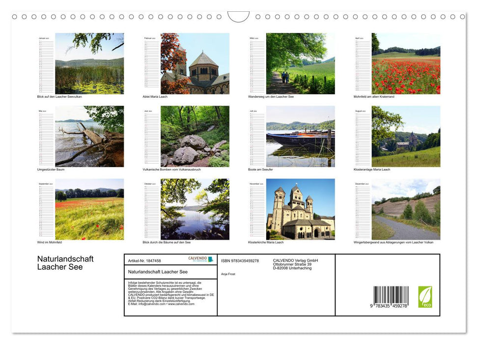 Naturlandschaft Laacher See (CALVENDO Wandkalender 2025)