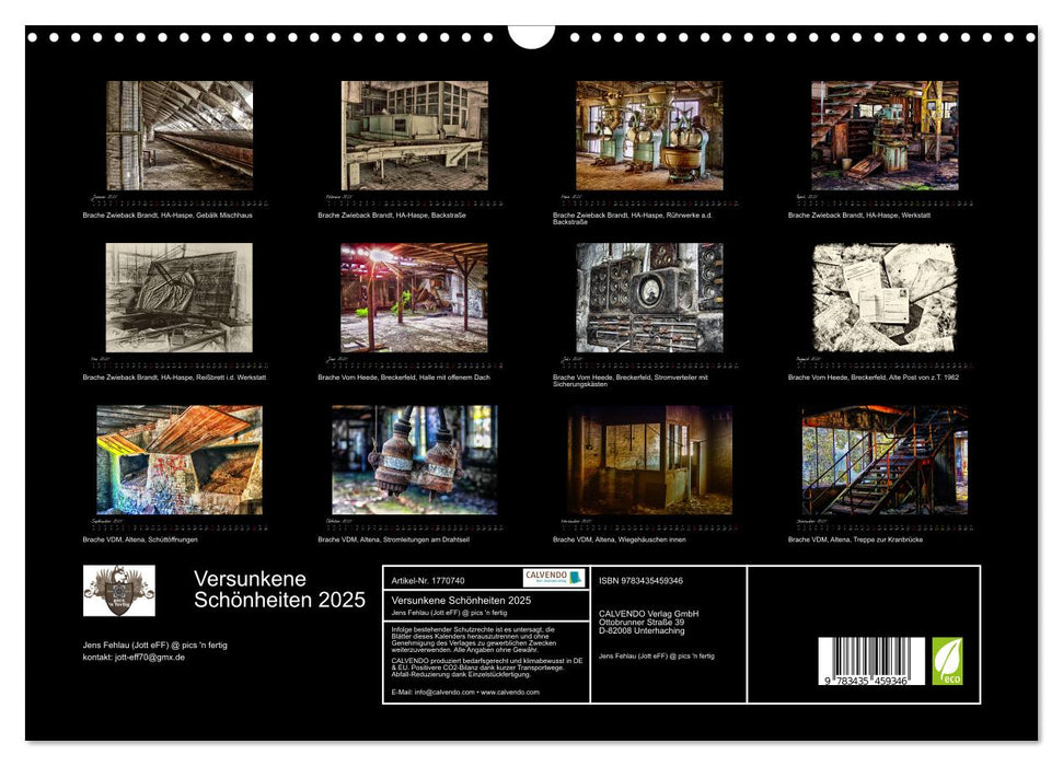 Versunkene Schönheiten 2025 (CALVENDO Wandkalender 2025)