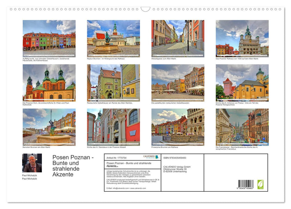 Posen Poznan - Bunte und strahlende Akzente (CALVENDO Wandkalender 2025)