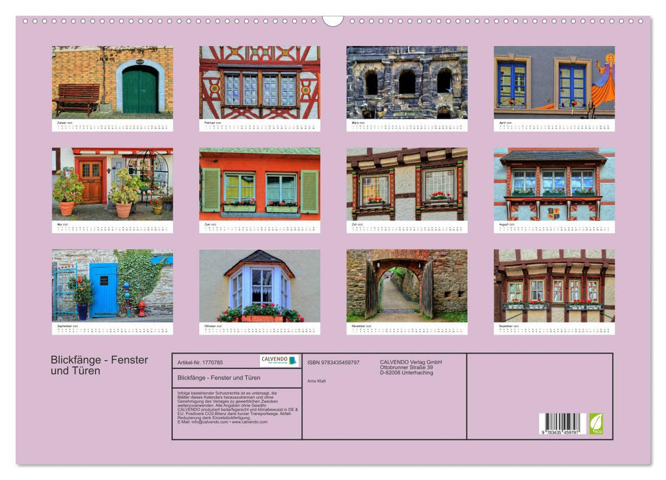 Blickfänge - Fenster und Türen (CALVENDO Wandkalender 2025)