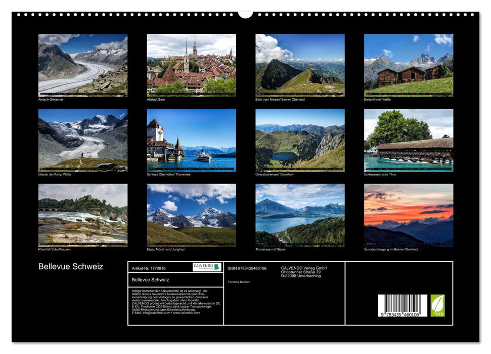 Bellevue Schweiz (CALVENDO Premium Wandkalender 2025)