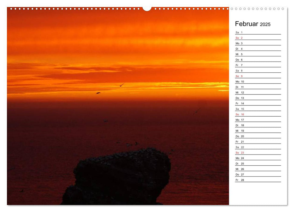 Abend in Helgoland (CALVENDO Wandkalender 2025)