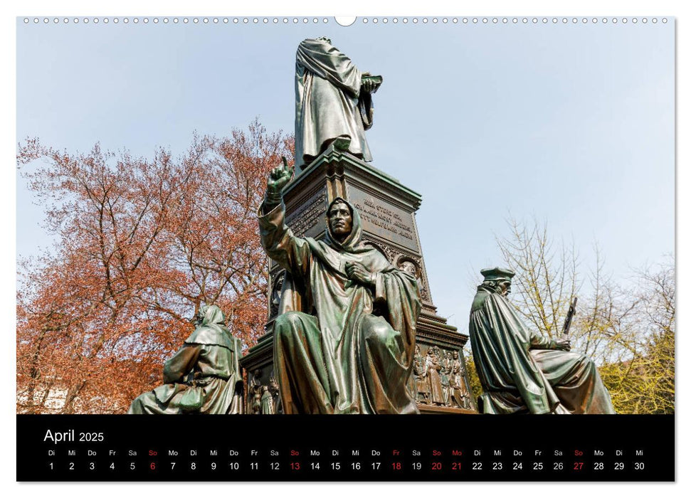 Martin Luther - Stationen seines Lebens (CALVENDO Wandkalender 2025)