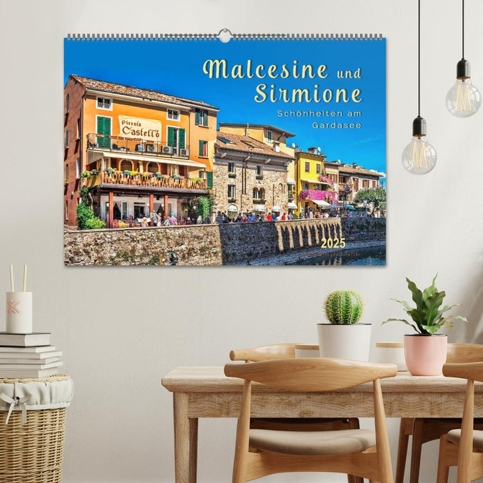 Malcesine und Sirmione, Schönheiten am Gardasee (CALVENDO Wandkalender 2025)