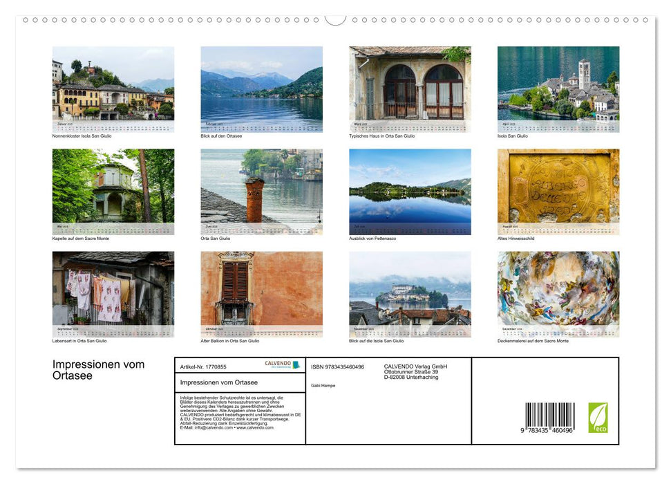 Impressionen vom Ortasee (CALVENDO Premium Wandkalender 2025)