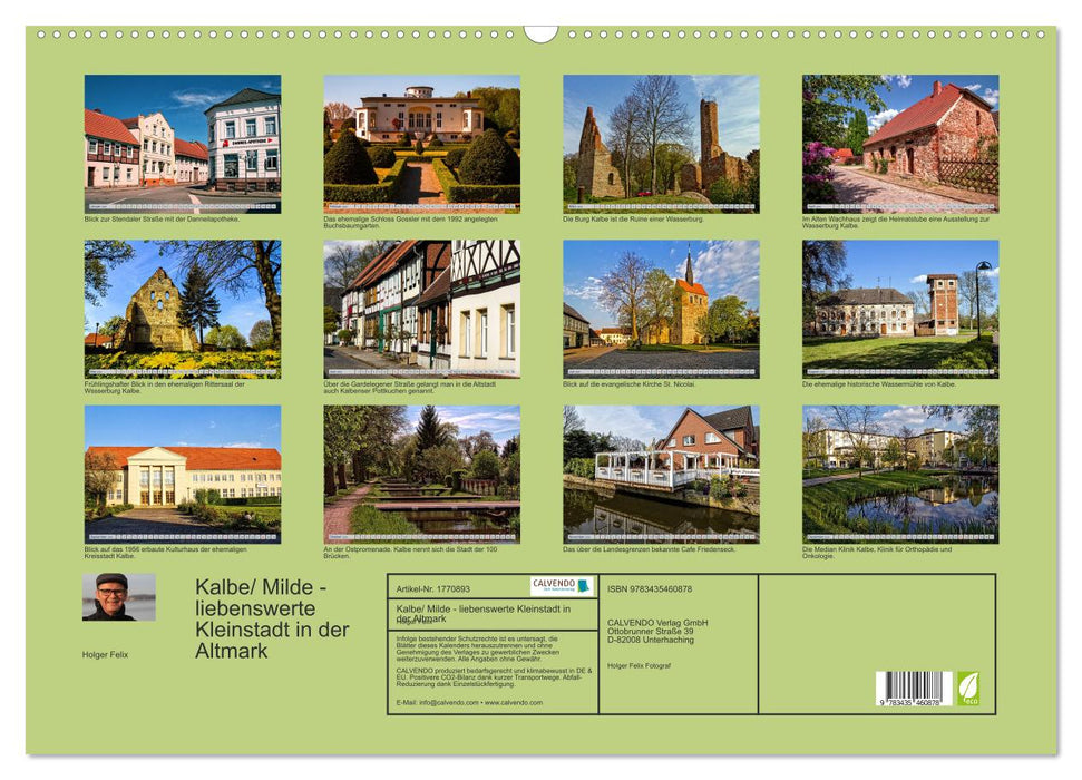 Kalbe/ Milde - liebenswerte Kleinstadt in der Altmark (CALVENDO Wandkalender 2025)