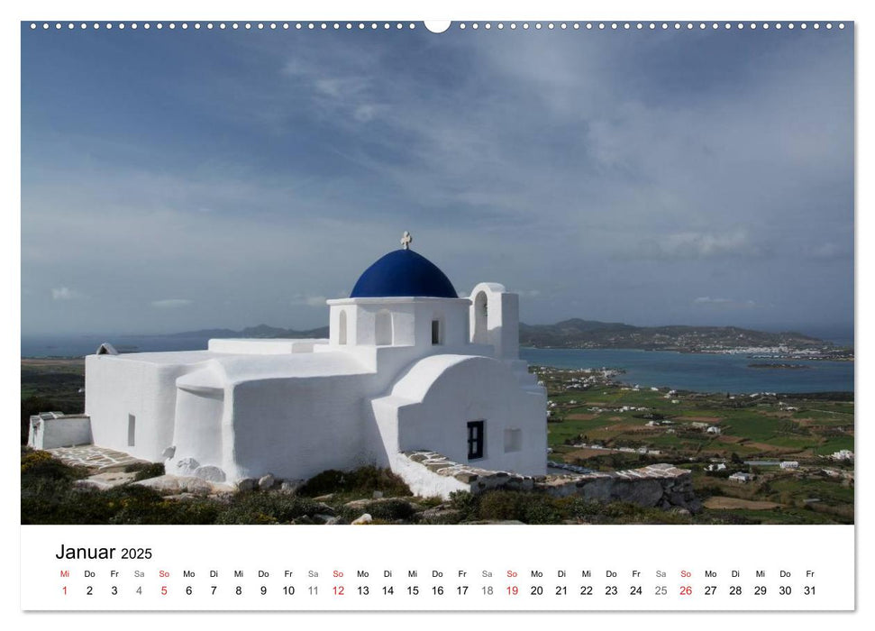 Paros, Perle der Kykladen (CALVENDO Premium Wandkalender 2025)